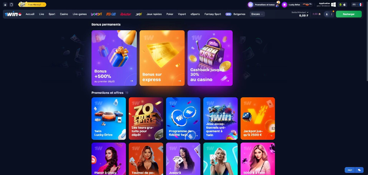 Bonuses et Promotions 1win